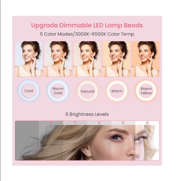 Victsing LED Ring Light with Tripods and selfie stick. NWT - Picture 2 of 6